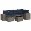 VidaXL Garden Lounge Set with Cushions 7 Pcs Grey Braided Resin 3325697