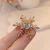 Elegant Rotating Snowflake Brooch: High-End Unisex Pin for Fashionable Sweater Decoration