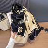 New Camellia Flower Cashmere Scarf Women Winter Shawl Warm Neckerchief Print Thick Blanket Poncho Bufanda Bandana Lady Headscarf