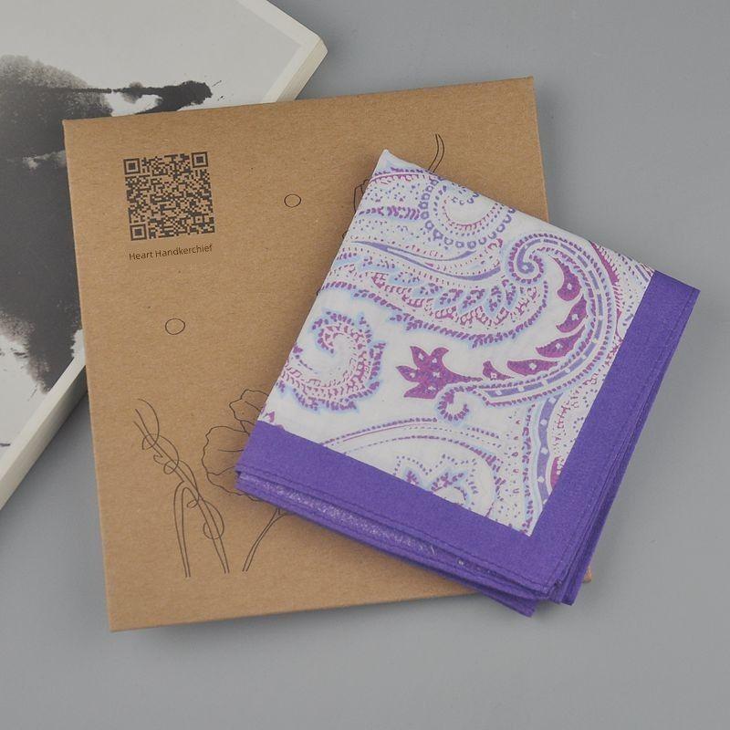 

Женское портативное хлопковое маленькое квадратное полотенце с влагопоглощающим эффектом, в китайском древнем стиле, старомодное, классическое, ностальгическое носовой платок для вытирания пота Purple Dream (40cm)