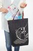 Kurashiki denim tote retro style Japanese vertical made in Japan and Moon bag, pattern, size, (Waves Rabbit)