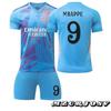  Kids Sports Equipment Mbappe Training Set Polyester Blue Multifunctional Sportswear Youth Athletic Apparel