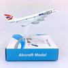 16cm Air British Airways B747 Simulation Plane 1:400 Scale Diecast Aircraft Model With LandGear Display Desktop Room Display