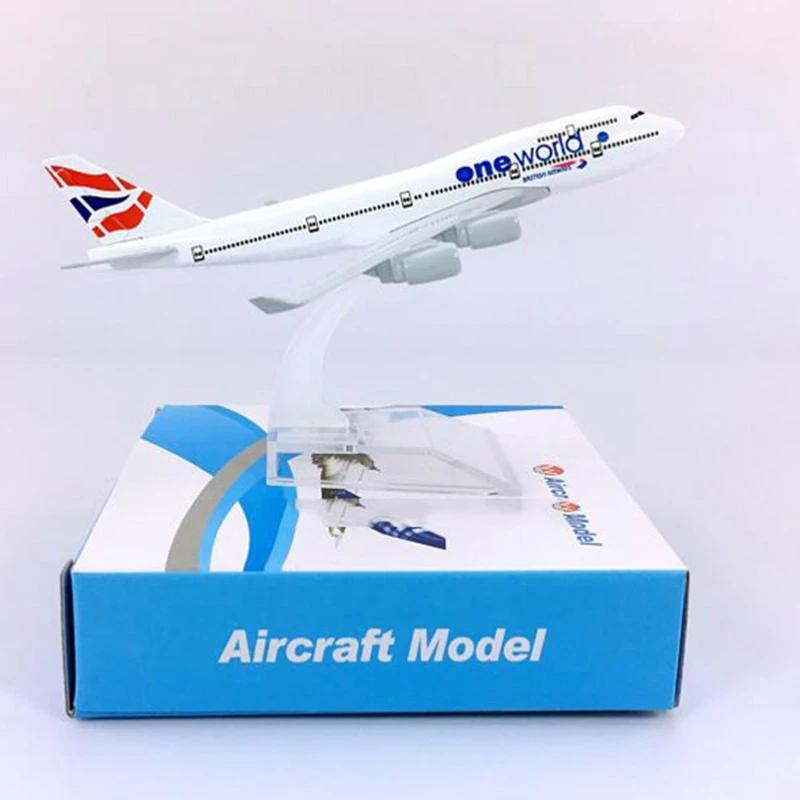 16cm Air British Airways B747 Simulation Plane 1:400 Scale Diecast Aircraft Model With LandGear Display Desktop Room Display