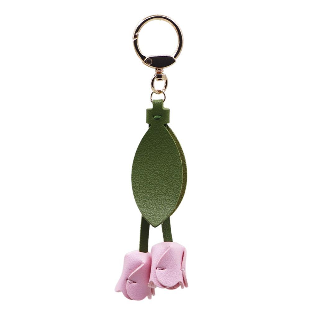 

Multicolor Keyring Pendant Leather Bag Ornament High Quality Keychain Pendant Gift Toys 1-Pink