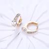 925 Sterling Silver 18K Gold Zircon Earclip Earrings for Women Fashion Jewelry
