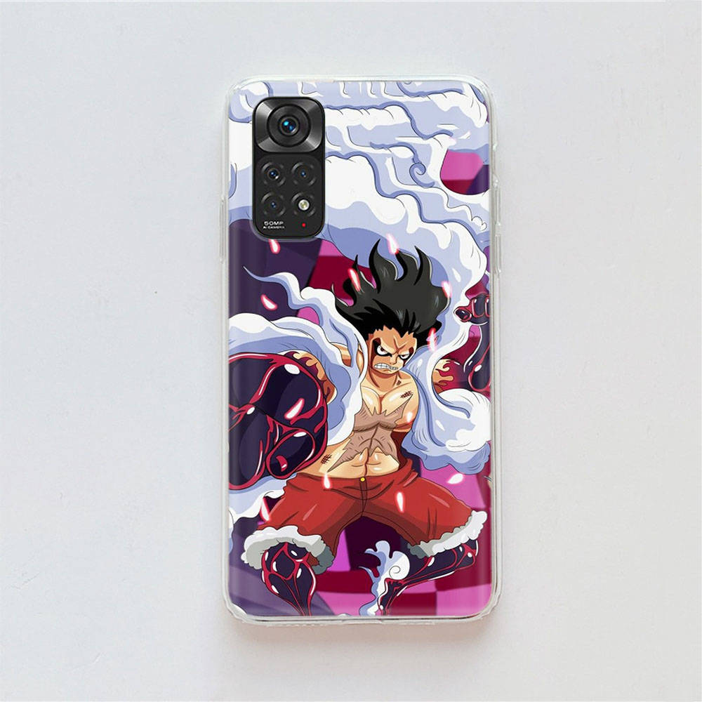 DT28 One Piece Luffy-deksel for Samsung A04 A14 A23 A34 A54 M23 M33 M52 M53 Realme 10 9 C30S C35 C55 VIVO Y02S Y21 Y33S Y51 X80 Pro Gjennomsiktig deksel