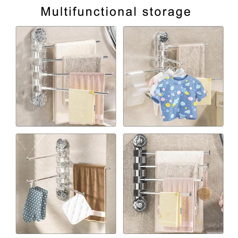 Mocny wieszak na ręczniki łazienkowe Elegancki wieszak na ręczniki z przyssawką Ścienny organizer na ręczniki do łazienki