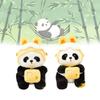 Adorable Yellow Panda Plush Doll Cute Stuffed Animal Toy For Children And Collectors