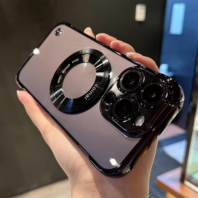 

Ультратонкий безрамочный чехол для телефона Iphone 14 13 12 Pro Max 14plus 14pro, прозрачный противоударный магнитный чехол для беспроводной зарядки For iPhone 14