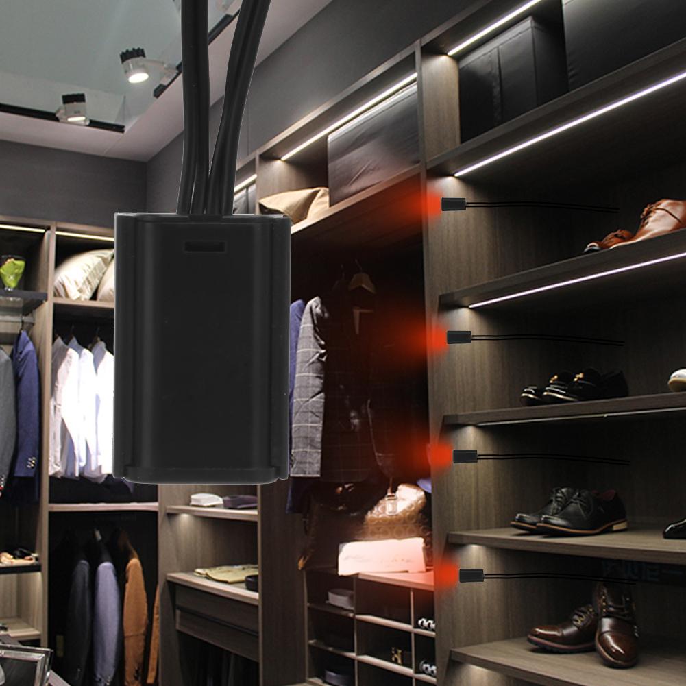 LED Infrared Motion Induction Switch Auto Turn On Off for Wardrobes Cabinets DC5‑24V