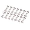 100 Sets Rivet and Screw Stainless Steel M2.5 Flat Round Head Rivet Stud Fastener Set for Leather Crafts Decoration