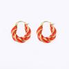 High-End Spiral Enamel Ear Cuffs: Retro European & American Niche Hoop Earrings for Women