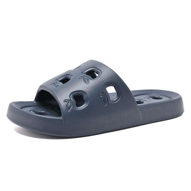 

Домашние тапочки для ванной нескользящие с водоотводом с отверстиями полые для ванной комнаты с мягкой подошвой из ЭВА женские для пары мужские крутые тапочки 44-45 темно-серого