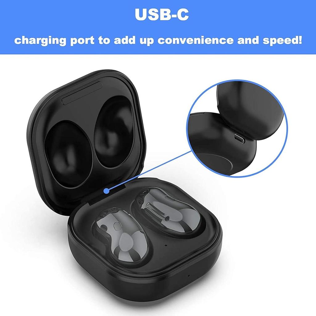 Earbuds Charging Case Replacement USB Earbuds Charger Case Charging Case with Charging Cable for Galaxy Buds Live R180