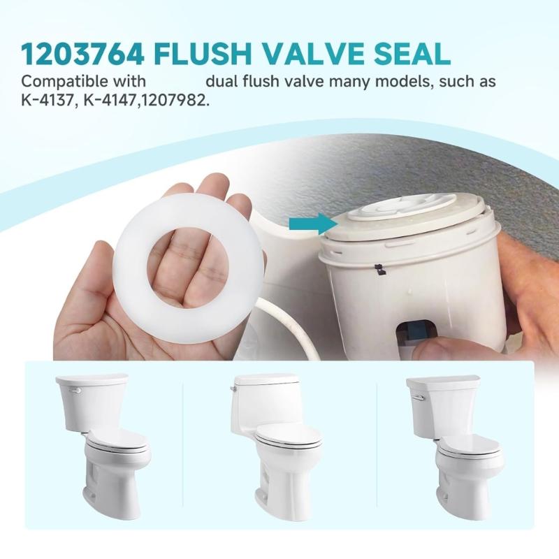 4pcs Silicone Toilet Washer Toilet Drain Valves Seal Rings Replacement Gaskets for Leakproof Performances