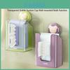 Sucker Wall Mount Tissue Box With Open Design For Kitchen Living Room Storage