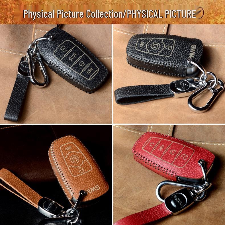 Key Case for Great Wall: Haval H6, H9, Chitu, F7, H2S, M6, F5, H4, Big Dog, F7X, Fengjun, Ora with Snap Button