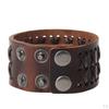 Charm Alloy Mens Wide Soft PU Leather Belt Bracelet Cuff Wristband