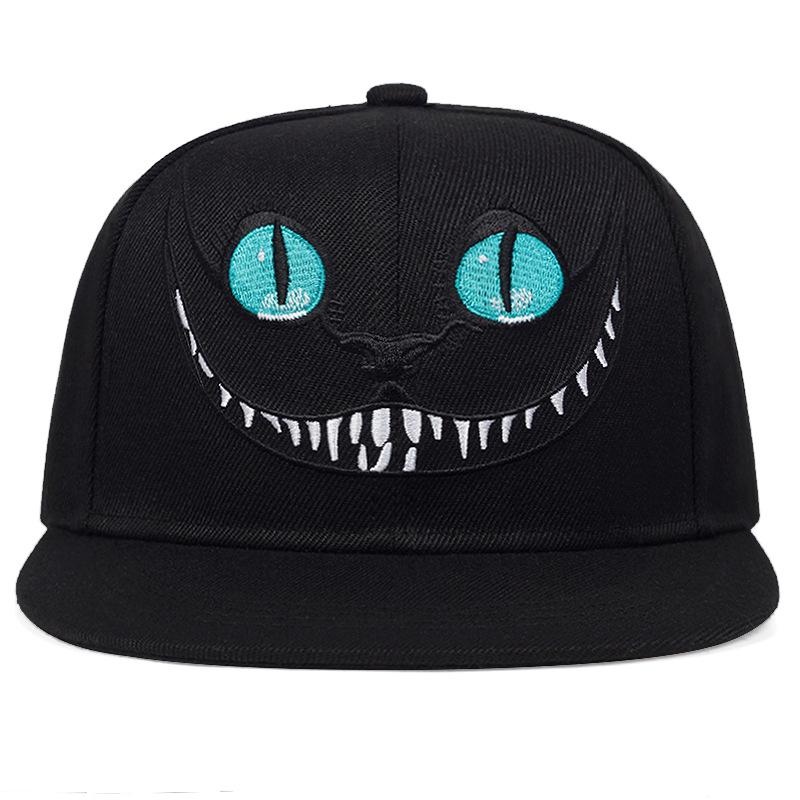 New Unisex Cartoon Cat Embroidery Hip Hop Hats Spring Autumn Outdoor Adjustable Casual Baseball Caps Sunscreen Hat