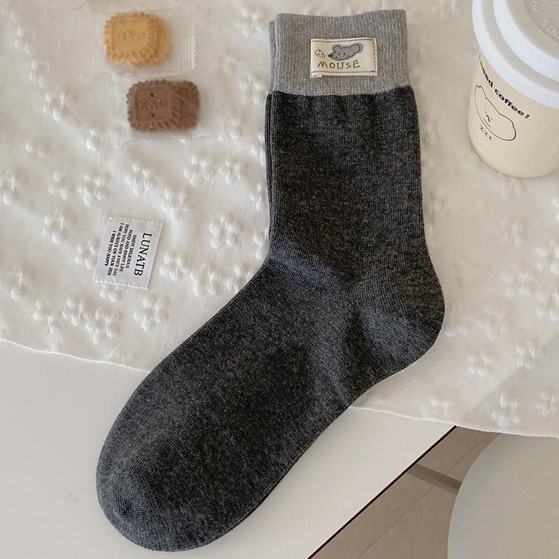 Cotton Breathable Solid Color Socks for Women Girls Korean Fashion Students Ankle Socks Loose Loose Socks High Quality Hosiery