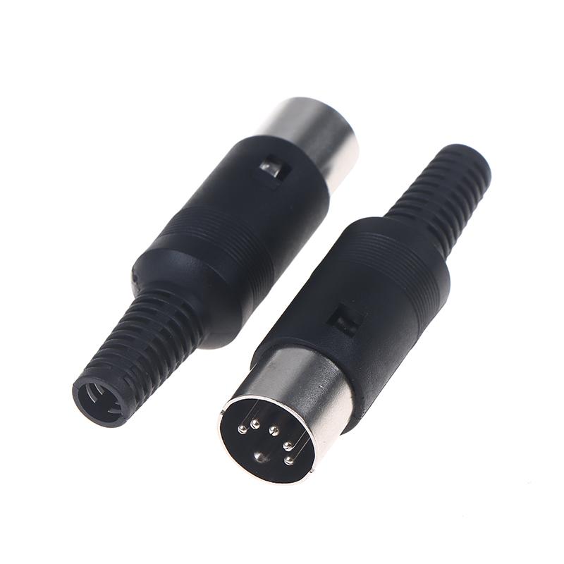 2Pcs/pack 3P 4P 5P 6P 7P 8P DIN Male/Female Plug Soecket Jack With Plastic Handle Keyboard Cable Connector Adaper