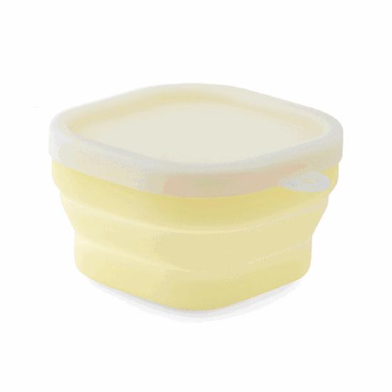 

Складная миска для еды с крышкой, герметичная, большой вместимости, для микроволновой печи жёлтый