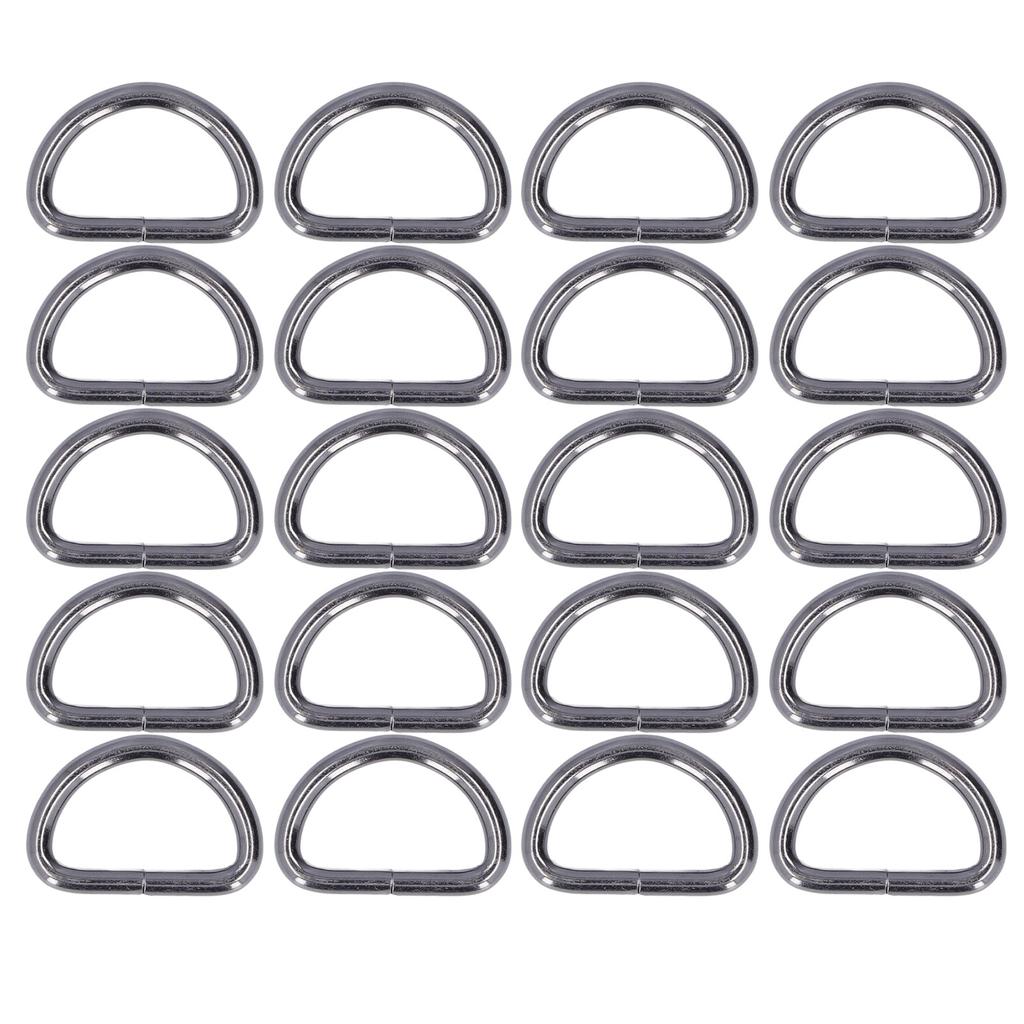 20Pcs D Rings 4x38x23mm Strong Structure Widely Used Elegant Appearance DIY Crafts for Bags Wallets