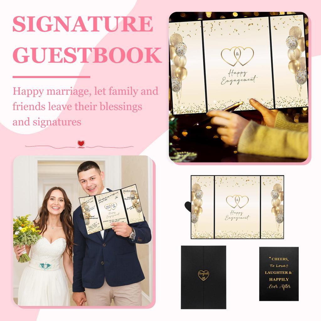 Retirement Party Decorations, Retired Guest Book For Men Women Happy Retirement Gifts Signing Card Board For Retirement Farewell Party Supplies