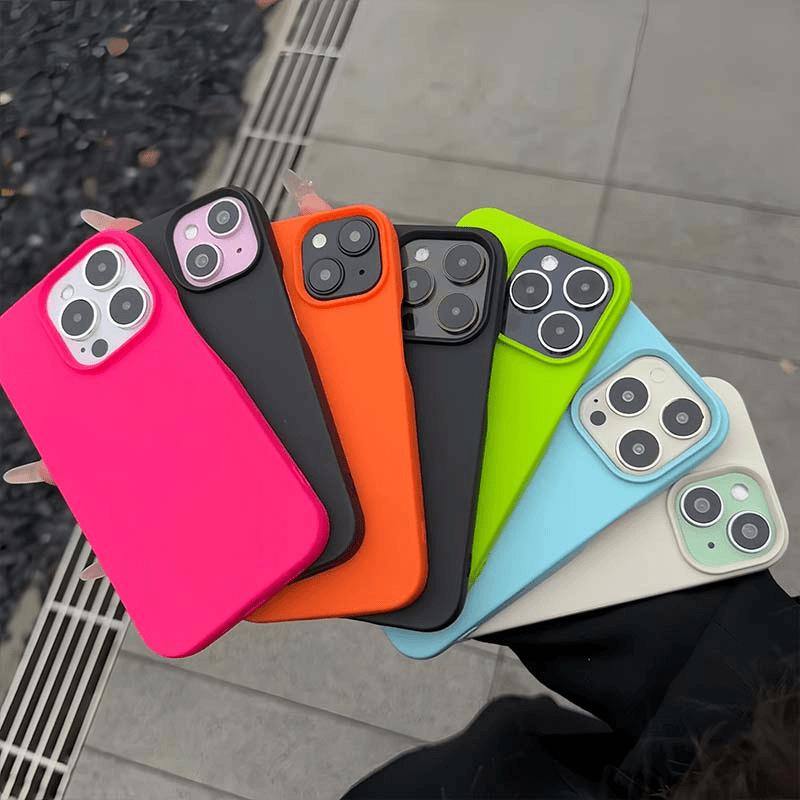 Pachet jumătate Skin-scrub IPhone 16pro Carcasă Moale Apple 15 Fără Margini 13 Culoare Solidă 12