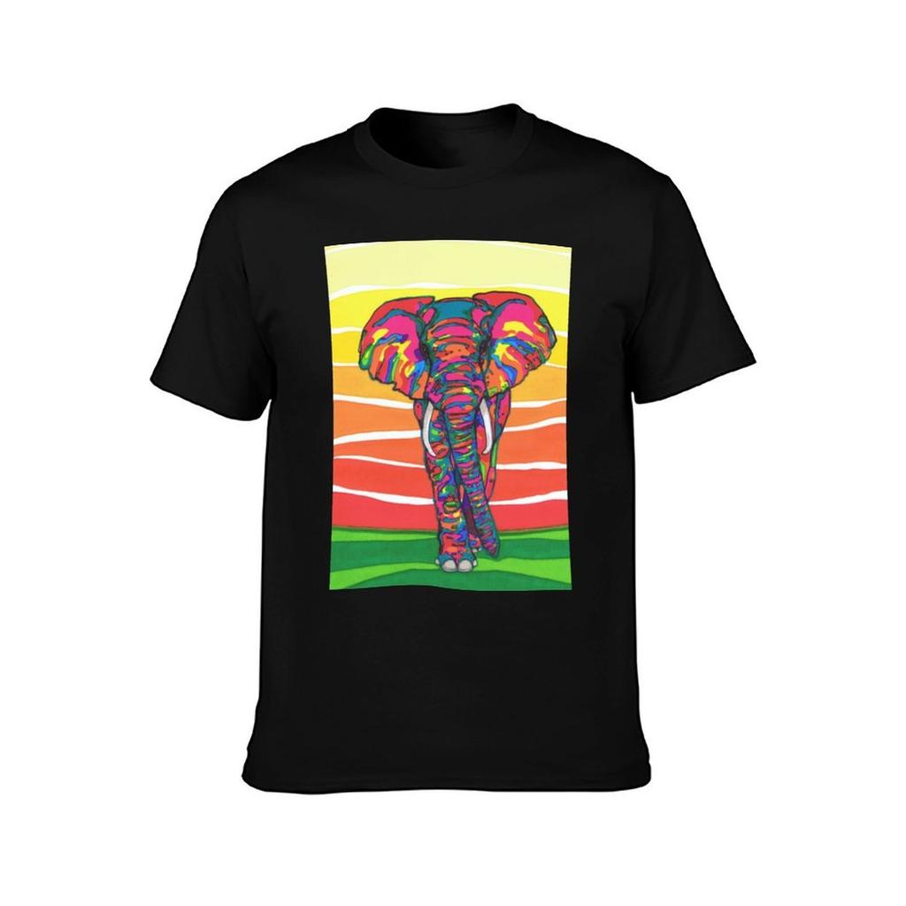African Elephant TShirt Lightweight Casual Summer TShirt