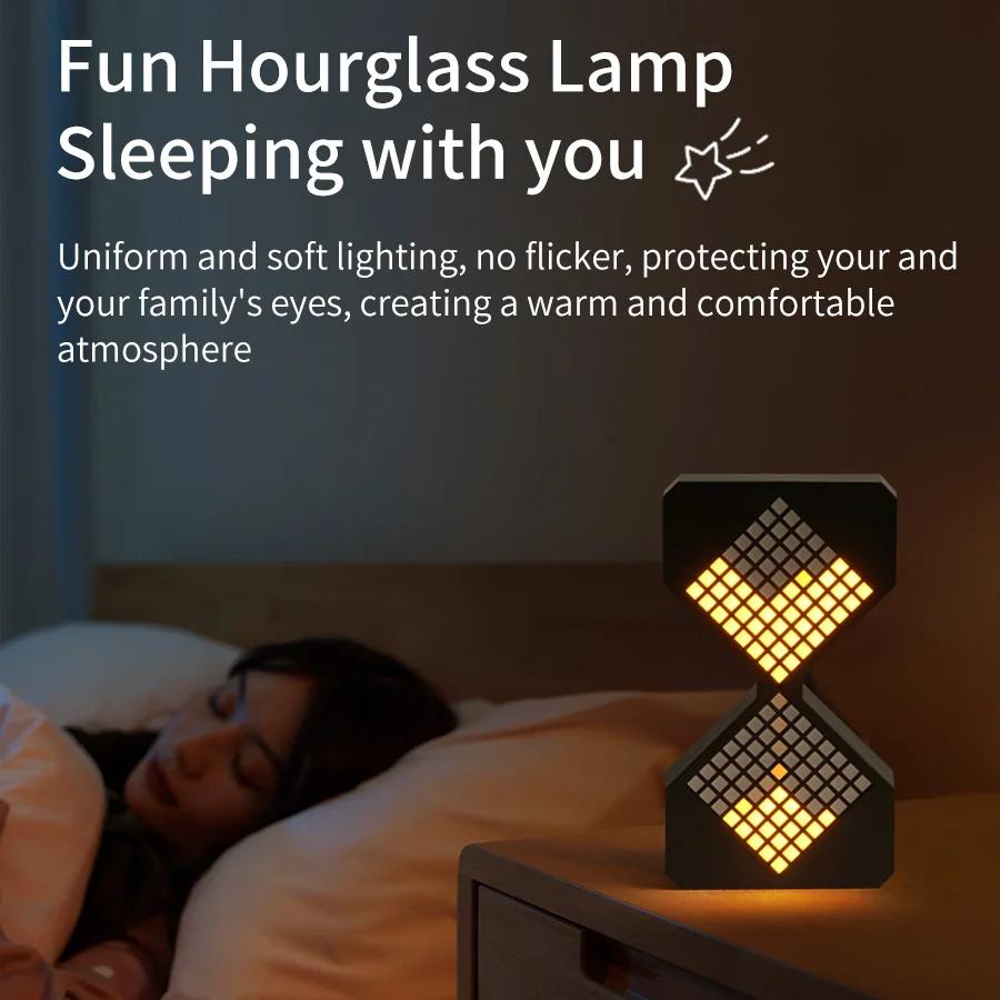 Creative DIY Digital Hourglass Birthday Gift Toy Game Kids Electronic Hourglass Cyber Style Sense of Technology Yellow Light