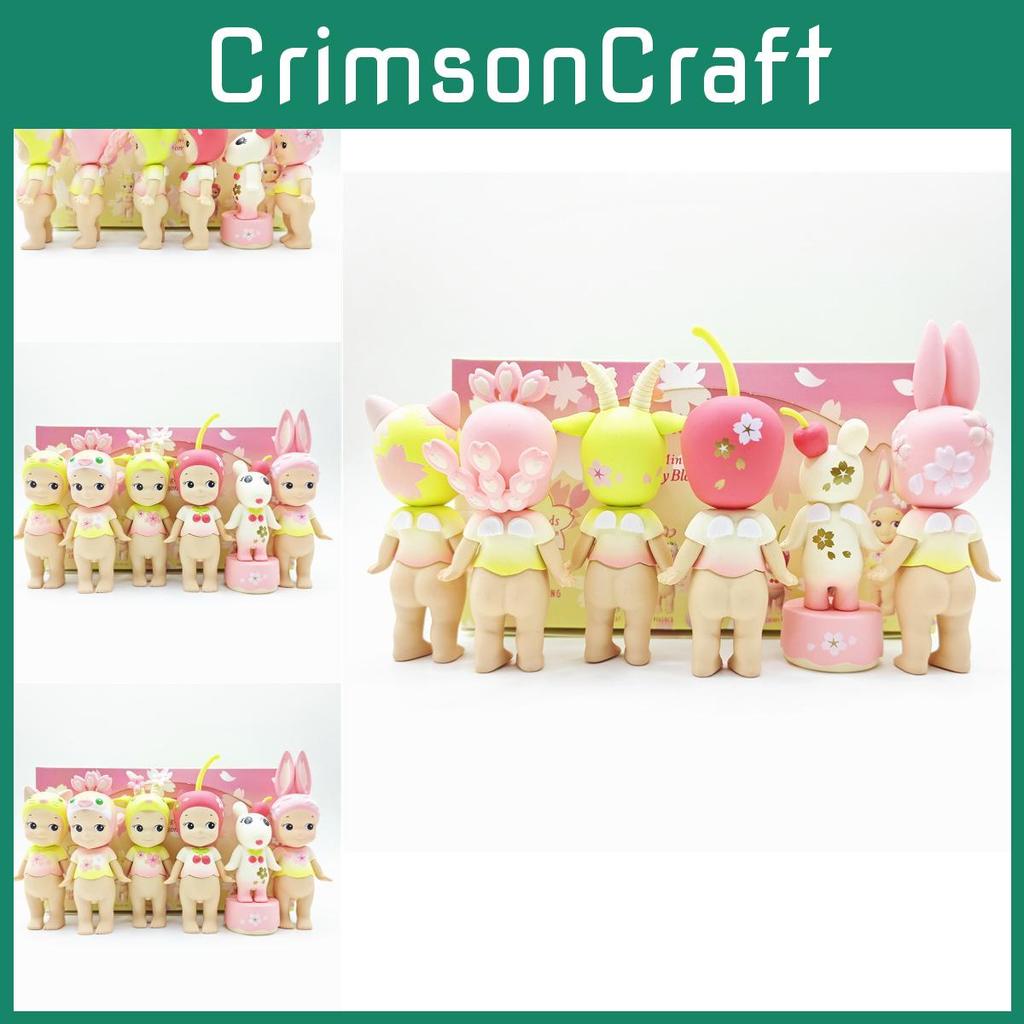 Charming Spring Cherry Blossom Angel Figurines Pvc Blind Box Toys Perfect For Collectors And Unique Valentine's Day Gifts