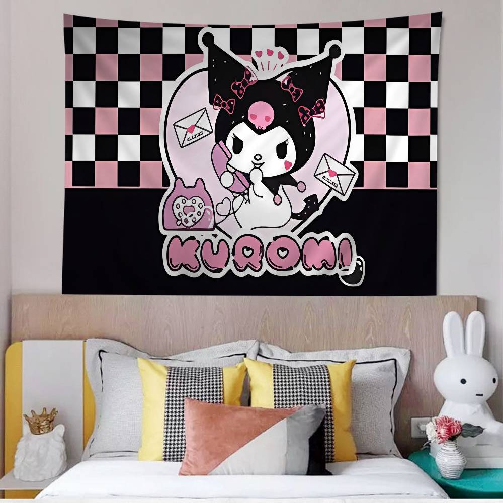 Cartoon KKuromis Anime Tapestry Hanging Tarot Hippie Wall Rugs Dorm Home Decor