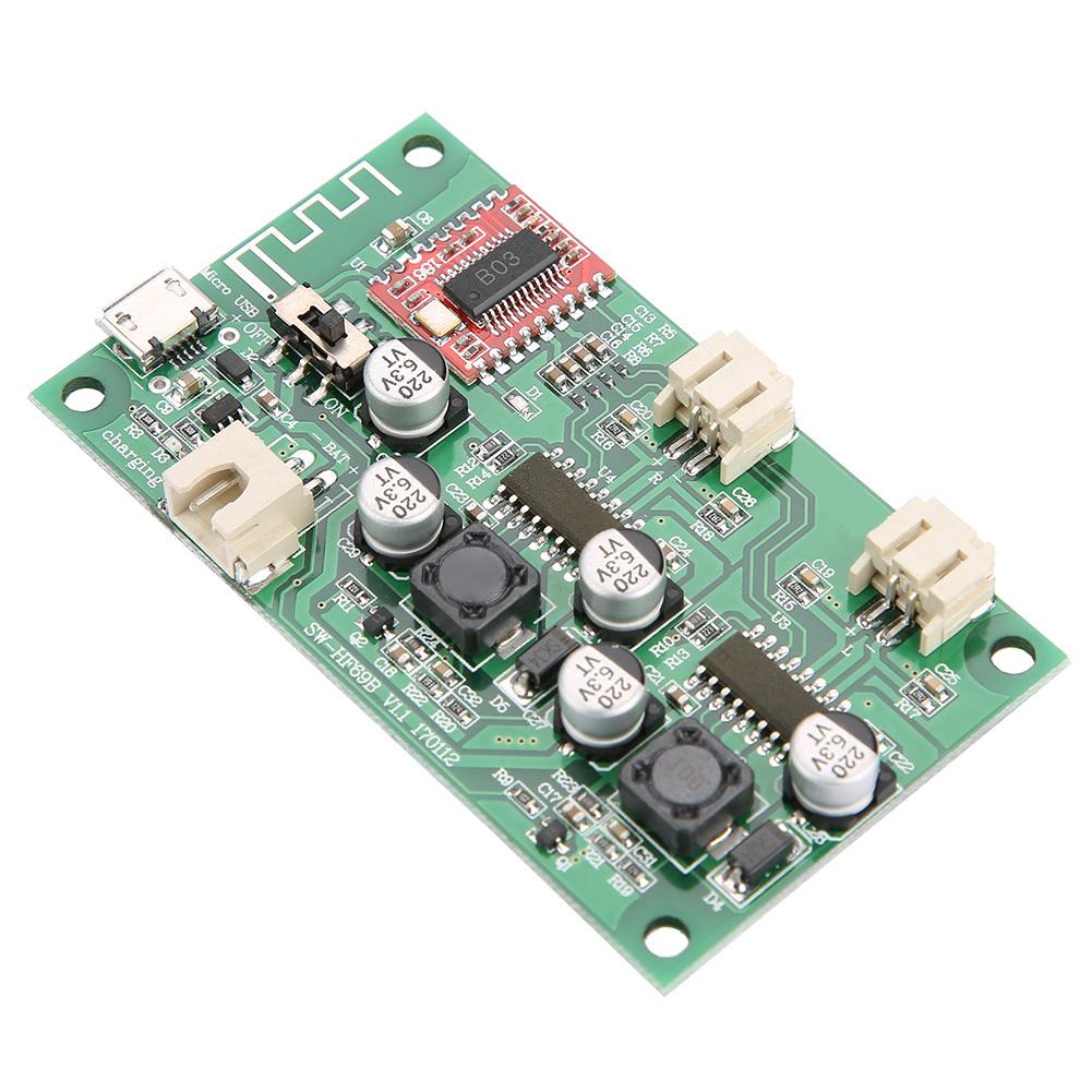 2x6W Bluetooth Leistungsverstärkerplatine 5V/3.7V Lithium-Batterie mit Management HF69B