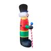 Christmas Inflatable Decor 2.4M Giant Santa Soldier with Lights Outdoor Holiday Decoration
