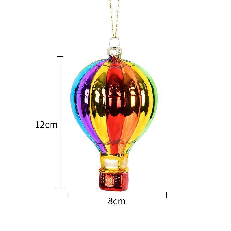 Christmas Ornaments Rainbow Glass Ball Pendant Holiday Gifts Christmas Tree Scene Decoration Colorful Hanging Ball Accessories