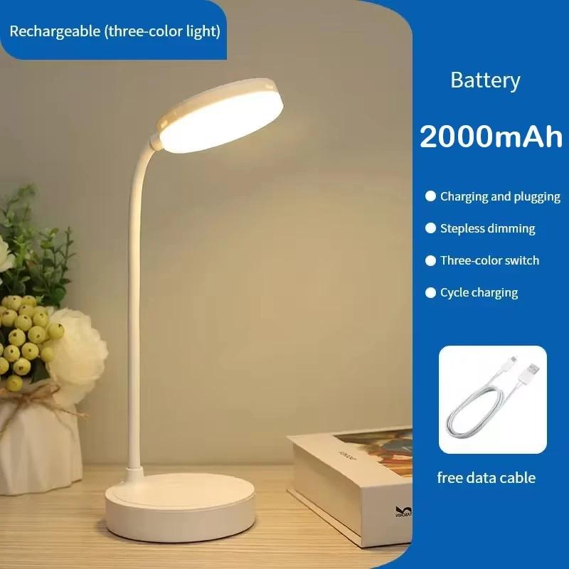 

Portable LED Desk Lamp Eye Protection 3 Modes Dimming for Bedroom Bedside USB Touch Charge College Student Book Readin Lamp