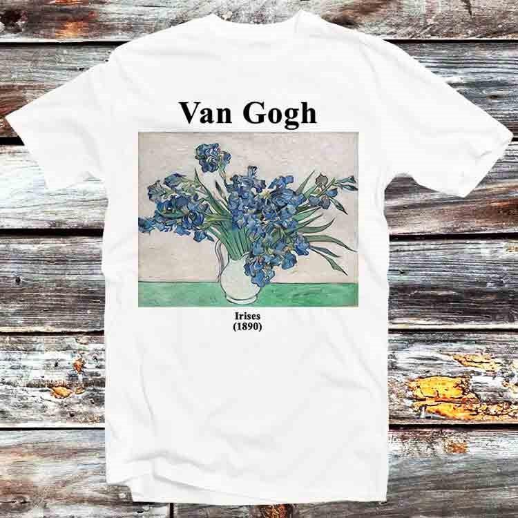 

Vincent Van Gogh Irises 1890 Paint Art T Shirt B674 XL