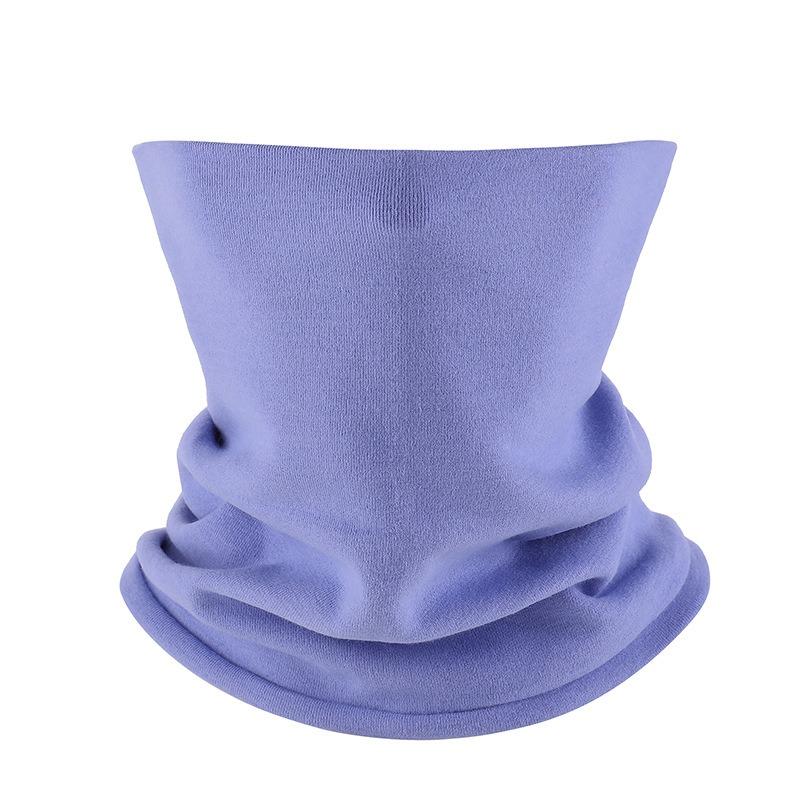 Winter Men's and Women's Pullover Neck Cover Autumn and Winter Thin Solid Color Fashion Cotton Neck Cover Scarf Neck Protection Pure Cotton Scarf