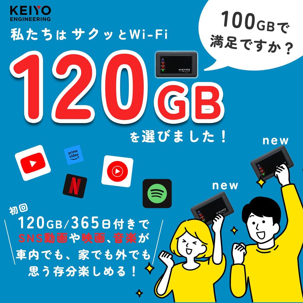 KEIYO compatible router First time comes with 120 uses USB Car no contract rechargeable switching period 365 [Official] in-vehicle Wi-Fi [Quick Wi-Fi]