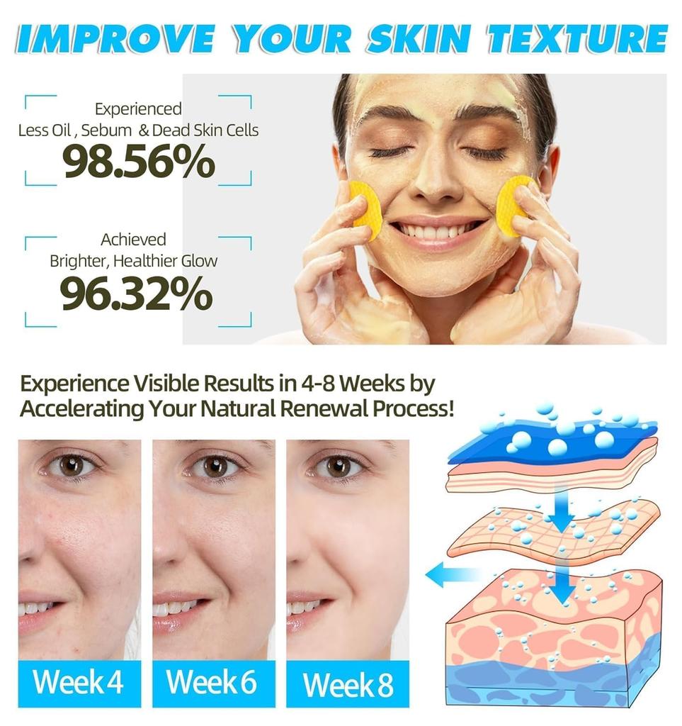 UTTARZONE Kojic Acid and Turmeric Cleansing Pads, Turmearic Cleansing Pads with Vitamin B5, Vitamin C, Turmeric, Turmeric Lemon Chamomile for Face