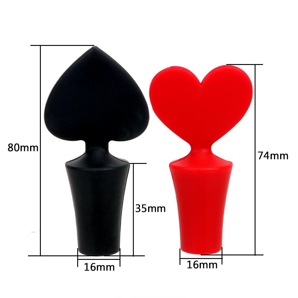 HILIFE Silicone Poker Shaped Wine Stoppers 1PC Bar Tools Leak Free Wine Beer Bottle Cork Stopper Plug Wine Bottle Sealer Cap
