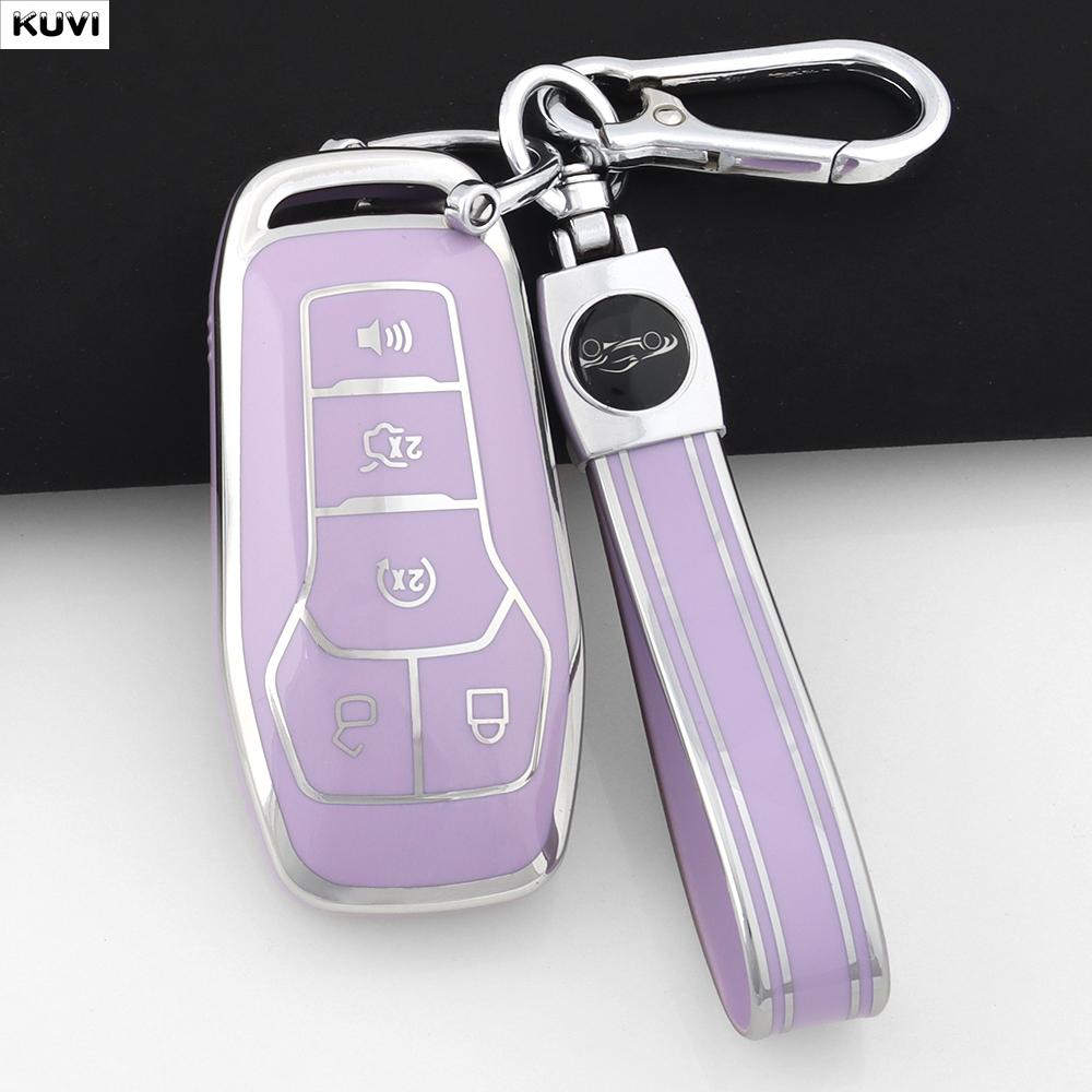5 Buttons Tpu Car Cover Case Holder Shell Fob Keychain For Ford Explorer Edge Mustang F Series Truck