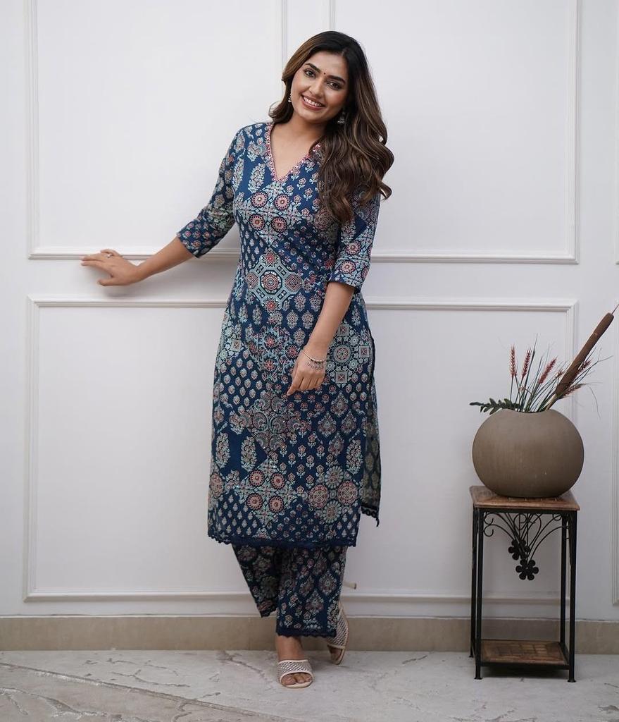 Indian Pakistani Designer Kurta Pant Dupatta Set Bollywood Top Tunic Kurti Salwar Kameez Dress
