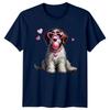 Bubblegum Dog Heart Sunglasses Animals Dogs Unisexs TShirt Unisexs Tee