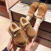 Fashion 2025 Fashion High Quality Women Snow Boots Fluffy Plush Faux Fur Soft Cotton Shoes Winter Indoor Comfortable Home Women's Boots