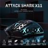 ATTACK SHARK X11 PixArt PAW3311 Mouse Wireless cu Trei Moduri pentru Jucători Stație de Încărcare Senzor de Gaming, Mouse Wireless BT/2.4G
