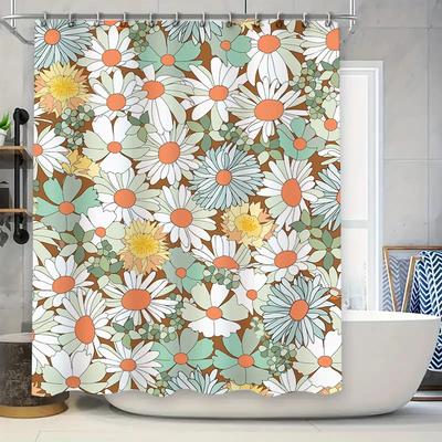 Delightful Daisy Shower Curtain Vibrant Floral Print for Bathroom Decor, Waterproof Fabric, Perfect Gift Idea