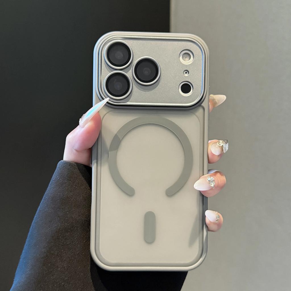 Frosted PC For Magsafe Magnetic Case For iPhone Air 17 16 15 14 13 12 11 Pro Max Plus Wireless Charging Matte Transparent Cover